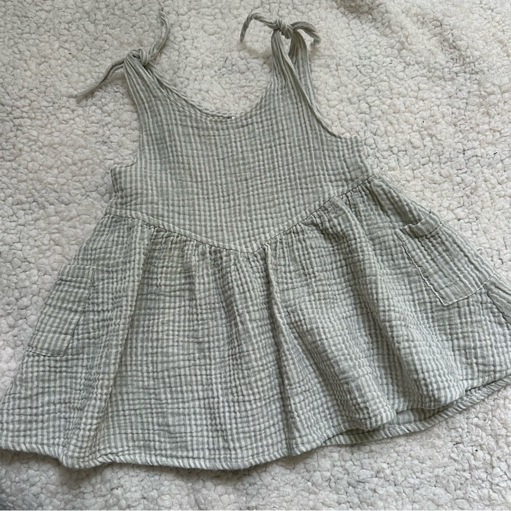 Rylee + Cru baby girl stripe seersucker dress